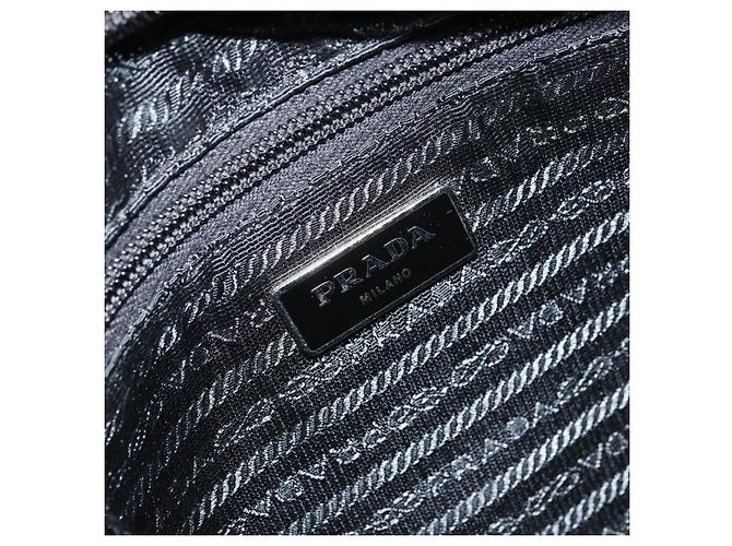 Borsa a Spalla PRADA Nylon Nero Argento Autentica 160712 - vista 18
