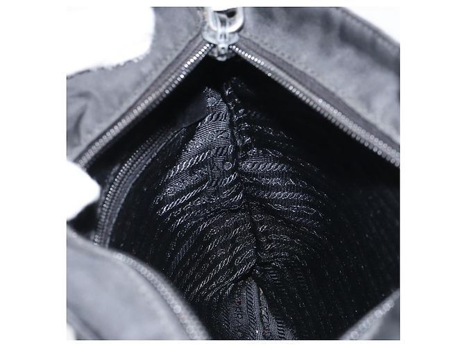 Borsa a Spalla PRADA Nylon Nero Argento Autentica 160712 - vista 20