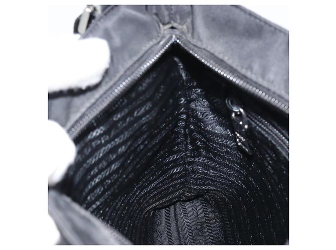 Borsa a Spalla PRADA Nylon Nero Argento Autentica 160712 - vista 21