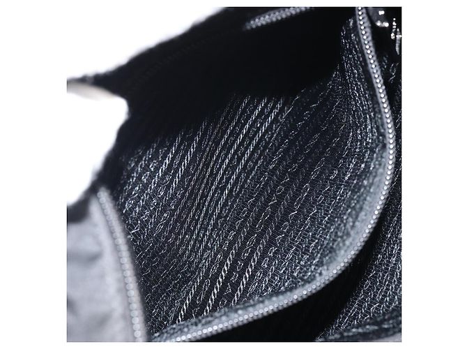 Borsa a Spalla PRADA Nylon Nero Argento Autentica 160712 - vista 23