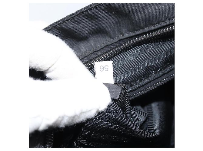 Borsa a Spalla PRADA Nylon Nero Argento Autentica 160712 - vista 24