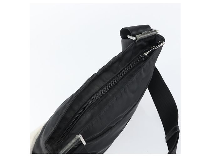 Borsa a Spalla PRADA Nylon Nero Argento Autentica 160712 - vista 6