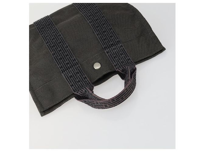 Hermès HERMES Borsa Fourre Tout Her Line in Tela 5 Set Nero Blu Marino Grigio Auth mr1716 Marrone Blu navy - vista 4