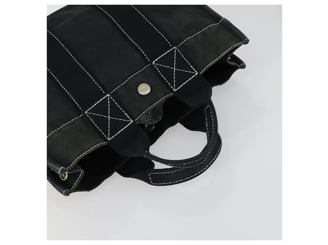 Hermès HERMES Borsa Fourre Tout Her Line in Tela 5 Set Nero Blu Marino Grigio Auth mr1716 Marrone Blu navy - vista 9
