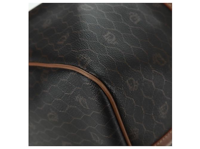 Borsa Boston in tela a nido d'ape PVC nera e oro Auth 158426 Christian Dior Nero D'oro - vista 10