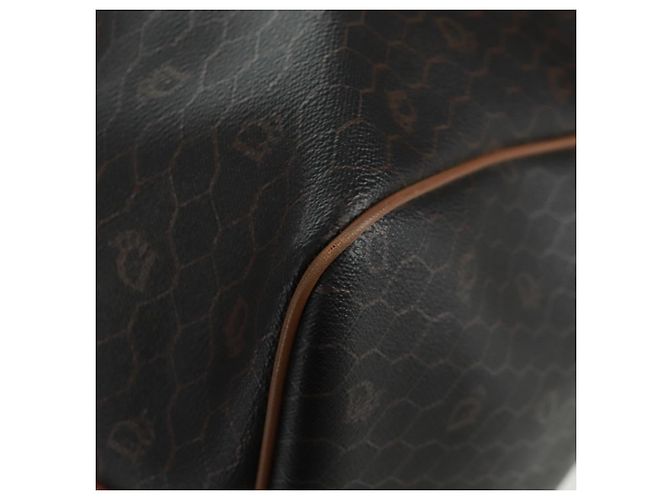 Borsa Boston in tela a nido d'ape PVC nera e oro Auth 158426 Christian Dior Nero D'oro - vista 11