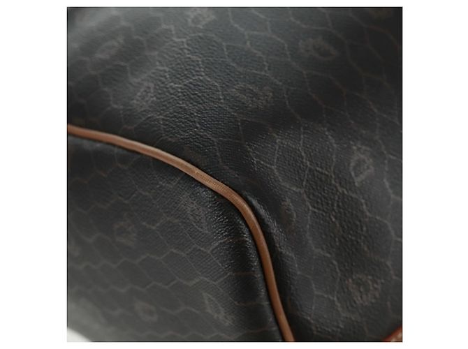 Borsa Boston in tela a nido d'ape PVC nera e oro Auth 158426 Christian Dior Nero D'oro - vista 12