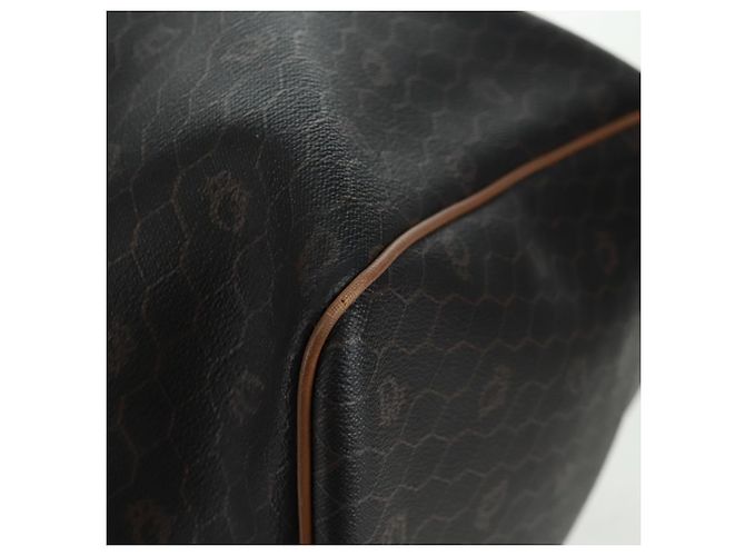 Borsa Boston in tela a nido d'ape PVC nera e oro Auth 158426 Christian Dior Nero D'oro - vista 13