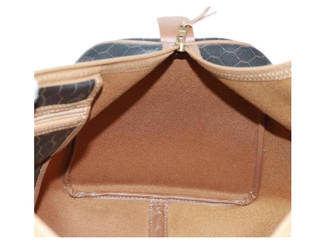Borsa Boston in tela a nido d'ape PVC nera e oro Auth 158426 Christian Dior Nero D'oro - vista 19