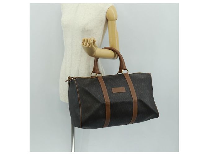 Borsa Boston in tela a nido d'ape PVC nera e oro Auth 158426 Christian Dior Nero D'oro - vista 22