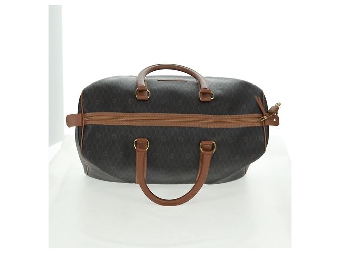 Borsa Boston in tela a nido d'ape PVC nera e oro Auth 158426 Christian Dior Nero D'oro - vista 6