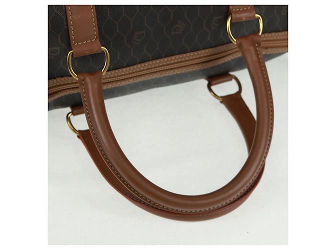 Borsa Boston in tela a nido d'ape PVC nera e oro Auth 158426 Christian Dior Nero D'oro - vista 7