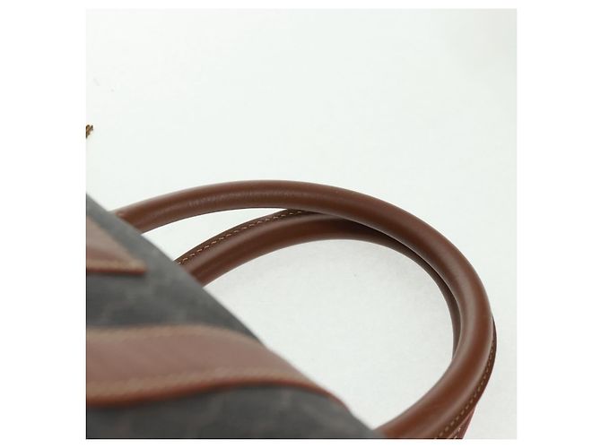 Borsa Boston in tela a nido d'ape PVC nera e oro Auth 158426 Christian Dior Nero D'oro - vista 8