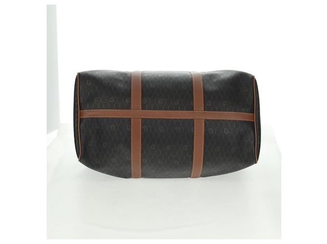 Borsa Boston in tela a nido d'ape PVC nera e oro Auth 158426 Christian Dior Nero D'oro - vista 9