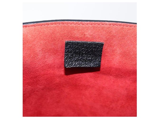 Borsa Tote in Pelle Gucci Bamboo Nera 002 1059 Auth 160597 Nero - vista 15