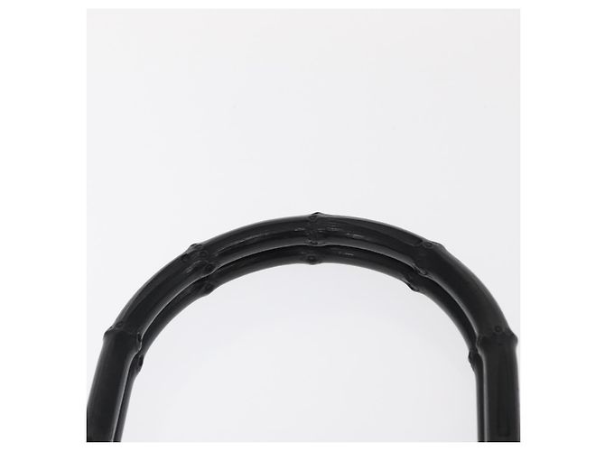 Borsa Tote in Pelle Gucci Bamboo Nera 002 1059 Auth 160597 Nero - vista 8
