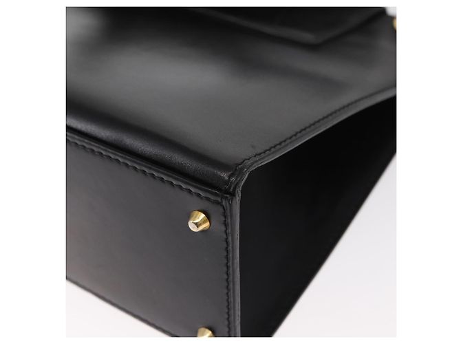 Céline Borsa a Spalla CELINE Circle in Pelle Nera e Oro Auth 161116 Nero D'oro - vista 13
