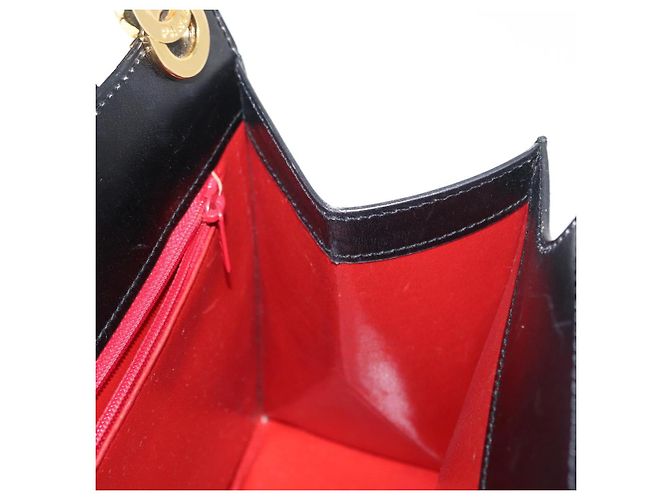 Céline Borsa a Spalla CELINE Circle in Pelle Nera e Oro Auth 161116 Nero D'oro - vista 17
