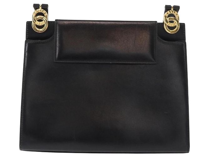 Céline Borsa a Spalla CELINE Circle in Pelle Nera e Oro Auth 161116 Nero D'oro - vista 2