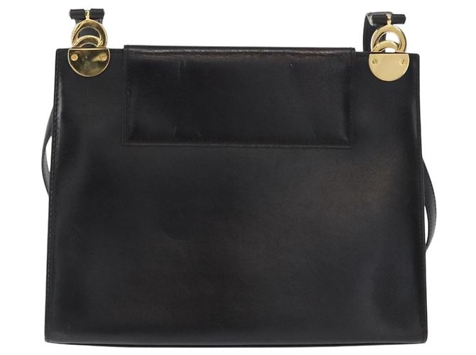 Céline Borsa a Spalla CELINE Circle in Pelle Nera e Oro Auth 161116 Nero D'oro - vista 3