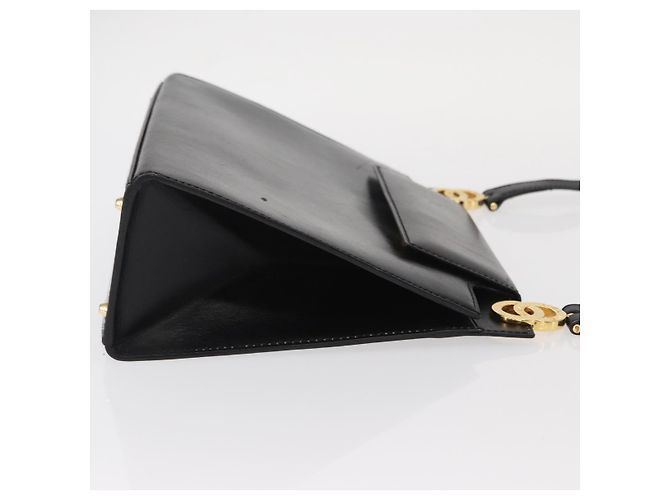 Céline Borsa a Spalla CELINE Circle in Pelle Nera e Oro Auth 161116 Nero D'oro - vista 4
