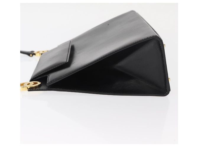 Céline Borsa a Spalla CELINE Circle in Pelle Nera e Oro Auth 161116 Nero D'oro - vista 5