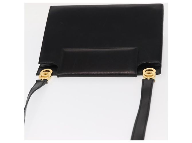 Céline Borsa a Spalla CELINE Circle in Pelle Nera e Oro Auth 161116 Nero D'oro - vista 6