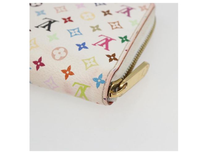 Carteira Zippy Monograma Multicolorido Louis Vuitton Branca M60241 Auth LV 162714 Branco - vista 10