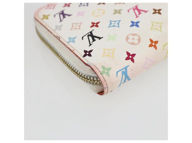 Carteira Zippy Monograma Multicolorido Louis Vuitton Branca M60241 Auth LV 162714 Branco - vista 11