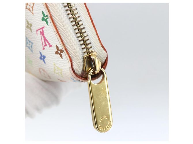 Carteira Zippy Monograma Multicolorido Louis Vuitton Branca M60241 Auth LV 162714 Branco - vista 12