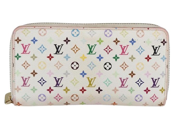Carteira Zippy Monograma Multicolorido Louis Vuitton Branca M60241 Auth LV 162714 Branco - vista 2