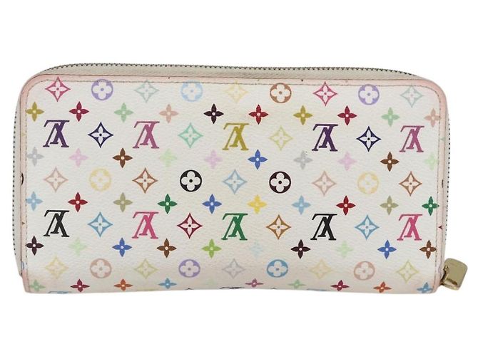 Carteira Zippy Monograma Multicolorido Louis Vuitton Branca M60241 Auth LV 162714 Branco - vista 3