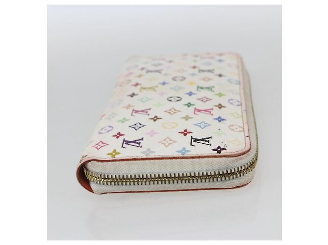 Carteira Zippy Monograma Multicolorido Louis Vuitton Branca M60241 Auth LV 162714 Branco - vista 5