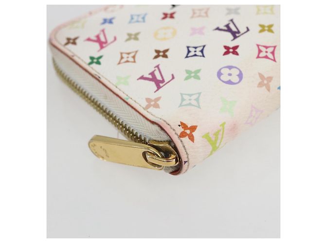 Carteira Zippy Monograma Multicolorido Louis Vuitton Branca M60241 Auth LV 162714 Branco - vista 9