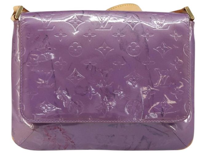 LOUIS VUITTON Borsa Thompson Street Monogram Vernis Viola M91095 LV Auth 161428 Porpora - vista 13
