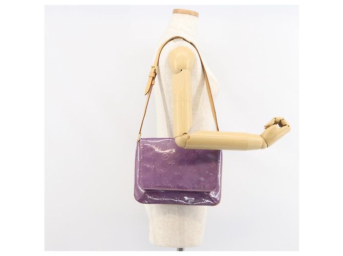 LOUIS VUITTON Borsa Thompson Street Monogram Vernis Viola M91095 LV Auth 161428 Porpora - vista 23