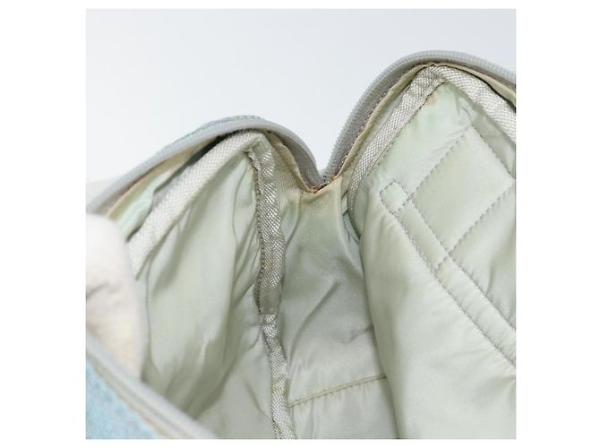 PRADA Schultertasche Nylon Hellblau Silber Authentisch 161224 - Ansicht 20
