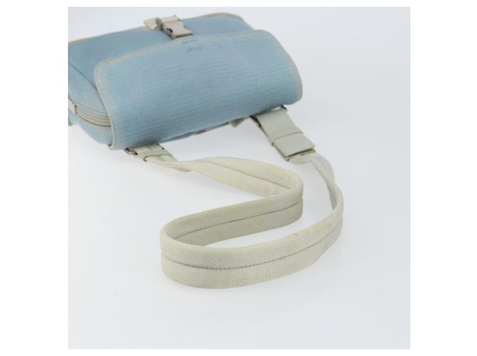 PRADA Schultertasche Nylon Hellblau Silber Authentisch 161224 - Ansicht 7