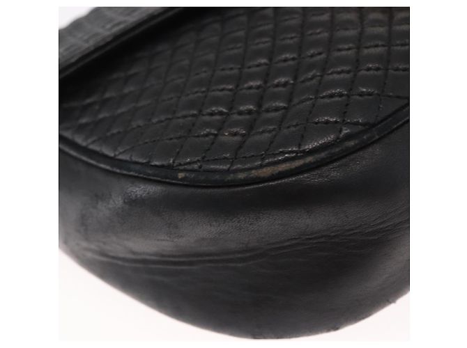 BALLY Borsa a Spalla a Catena Pelle Nera Oro Auth 161473 Nero D'oro - vista 10