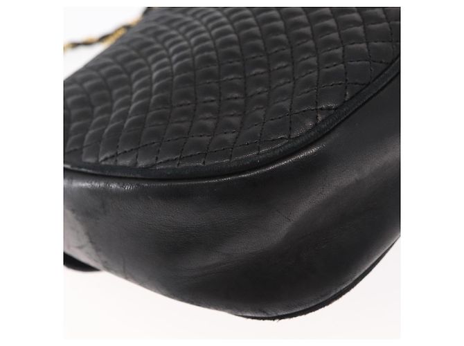 BALLY Borsa a Spalla a Catena Pelle Nera Oro Auth 161473 Nero D'oro - vista 12