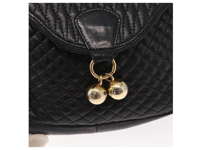 BALLY Borsa a Spalla a Catena Pelle Nera Oro Auth 161473 Nero D'oro - vista 14
