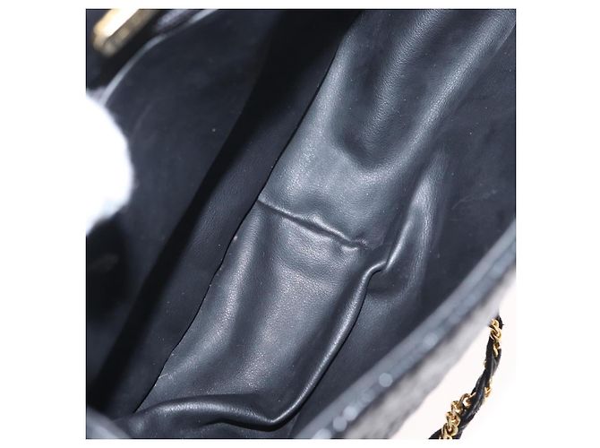 BALLY Borsa a Spalla a Catena Pelle Nera Oro Auth 161473 Nero D'oro - vista 17