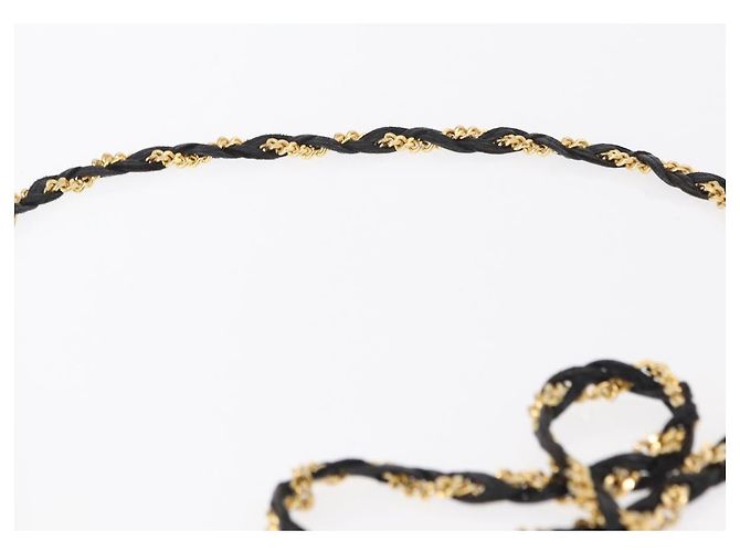 BALLY Borsa a Spalla a Catena Pelle Nera Oro Auth 161473 Nero D'oro - vista 8