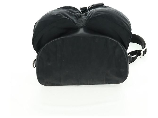 PRADA Backpack Nylon Black Silver Auth gh1538 Silvery - view 13