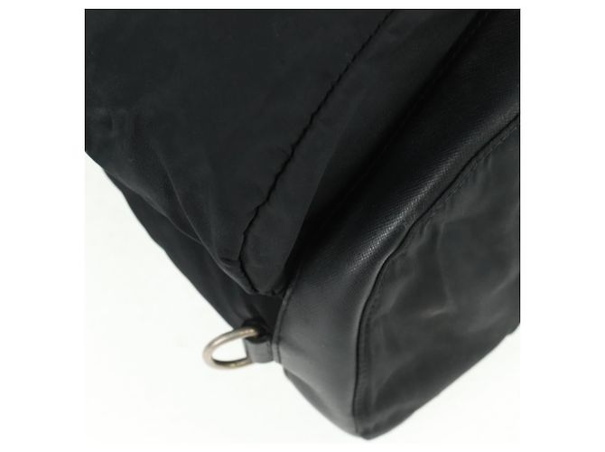 PRADA Backpack Nylon Black Silver Auth gh1538 Silvery - view 14