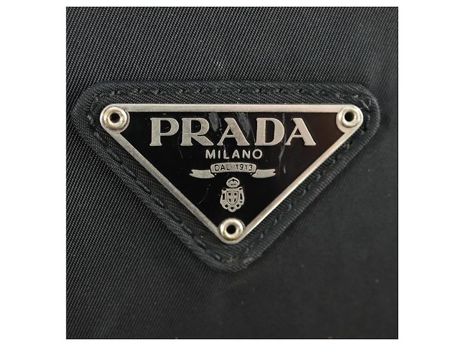 PRADA Backpack Nylon Black Silver Auth gh1538 Silvery - view 18