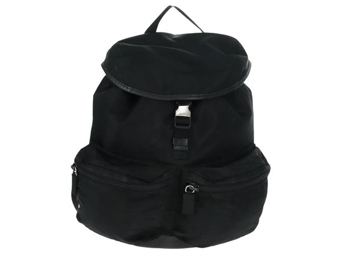 PRADA Backpack Nylon Black Silver Auth gh1538 Silvery - view 2