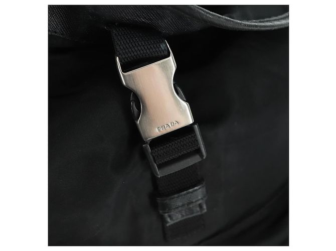 PRADA Backpack Nylon Black Silver Auth gh1538 Silvery - view 21