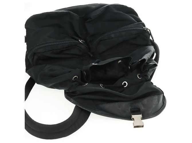 PRADA Backpack Nylon Black Silver Auth gh1538 Silvery - view 22