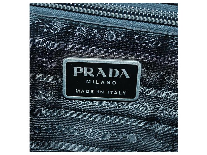 PRADA Backpack Nylon Black Silver Auth gh1538 Silvery - view 23